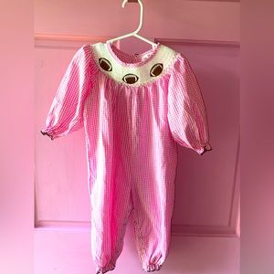 Smocked Football romper